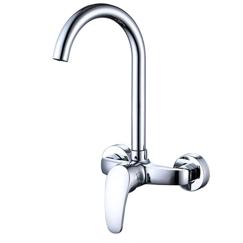 Perilla moderna para grifo de bañera de cocina, grifo montado en la pared con dos manijas Clearhalo