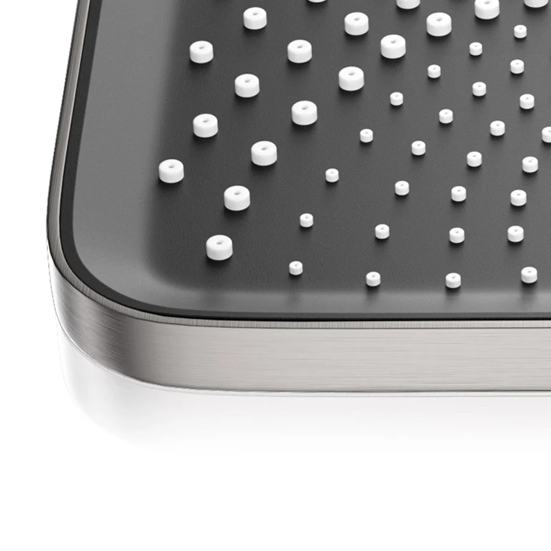 Sistema de ducha gris Sistema de ducha de pared con patrón de rociado ajustable giratorio Clearhalo