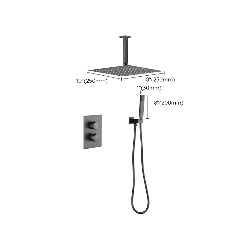 Sistema de ducha moderno, cabezal de ducha ajustable de latón, grifo de ducha con Control de temperatura Clearhalo
