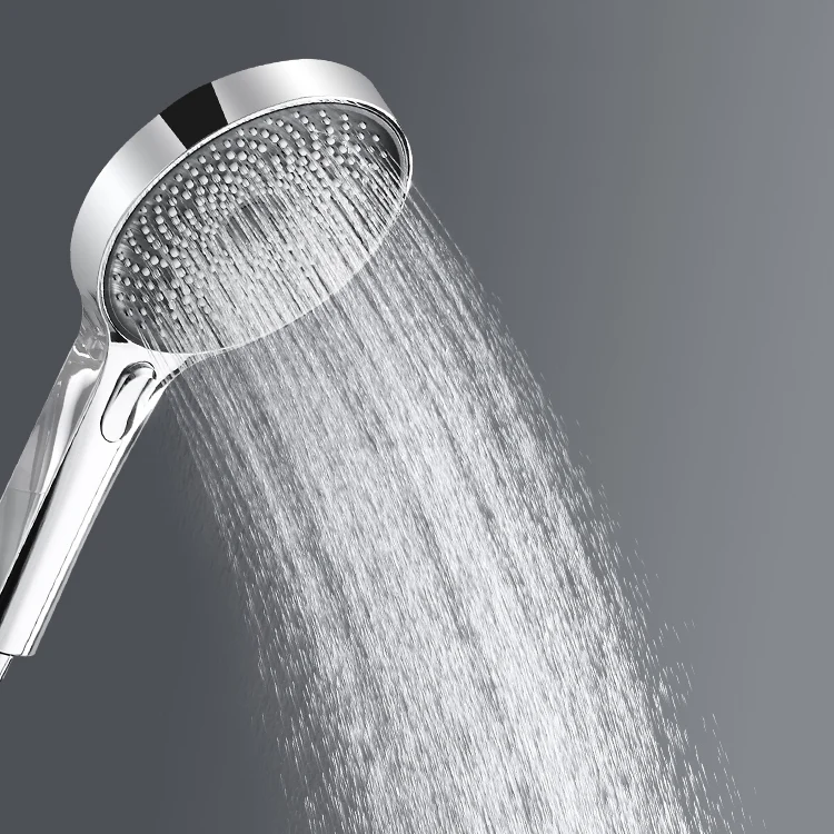 Sistema de ducha moderno Juego de ducha con patrón de rociado ajustable de color sólido Plata Clearhalo