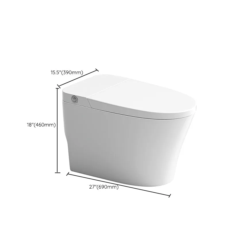 Todos en un retrete rasante moderno montado en el piso del retrete de la orina de la porcelana Clearhalo