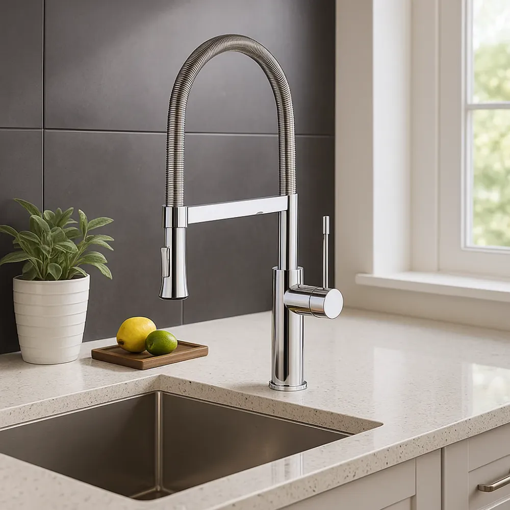 Monomando De Cocina Gourmet Flexible Cromo Clever