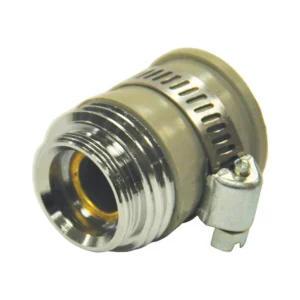 Adaptador de aireador de manguera de jardín Danco de latón hembra/macho de 55/64 pulg. 27 pulg. o hembra de 3/4 pulg. - Of...