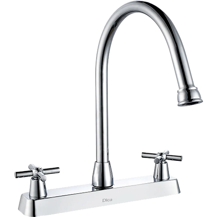 Mezcladora Dica 4337 Para Fregadero 8 Cuello Alto Acabado Cromo