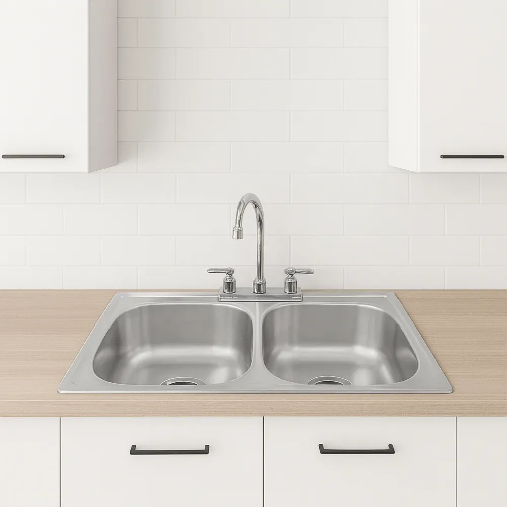 CS-210 TARJA CLASICA DOBLE SIN ESCURRIDOR 100 CM X 44 CM SUBMONTAR EB TECNNICA