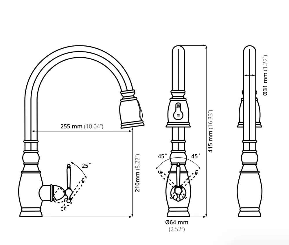 MONOMANDO PARA COCINA KS KS 3034 ECLIPSE