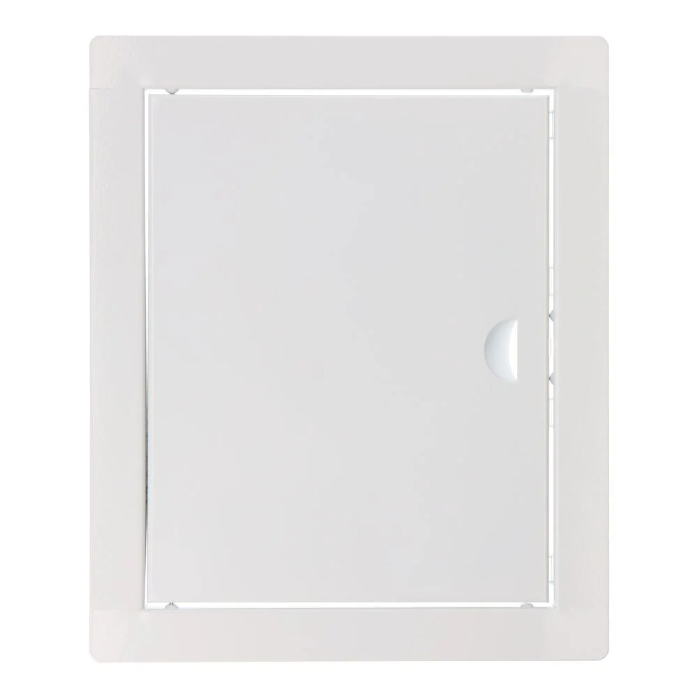 TAPA DE REGISTRO RECTANGULAR EMPOTRABLE ACERO 20x25cm BLANCA EDM