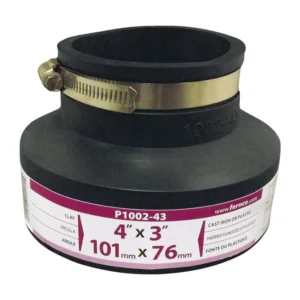 Fernco Schedule 40 4 . Hub X 3 . D Hub PVC Flexible Coupling 1 pk - Open Box