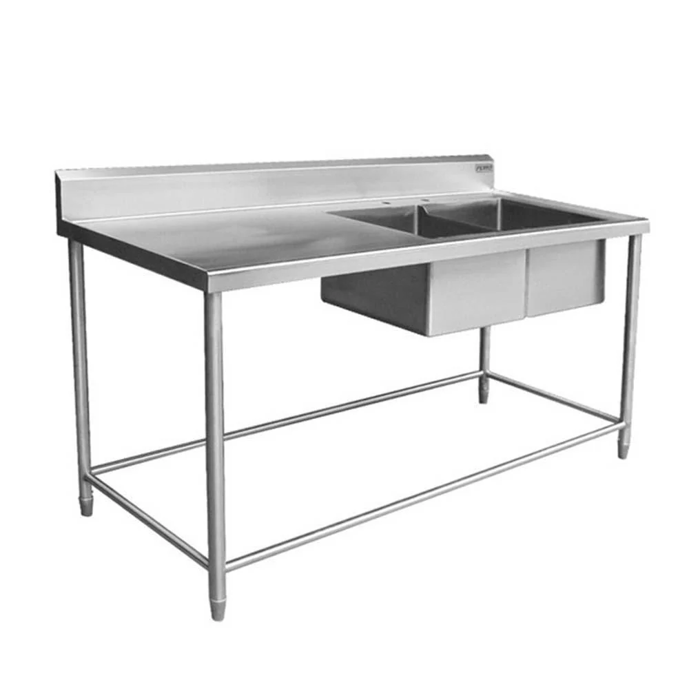 Fregadero Doble Tarja Derecha Acero Inoxidable 225 Cm Ferro 15182105