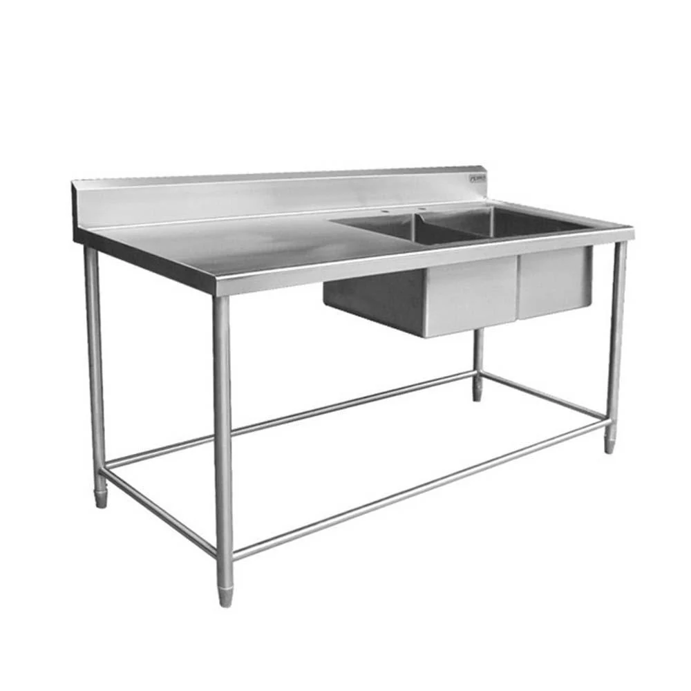 Fregadero Doble Tarja Derecha Acero Inoxidable 188 Cm Ferro 15182102