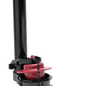 Válvula de descarga de inodoro Fluidmaster de plástico negro universal - Caja abierta