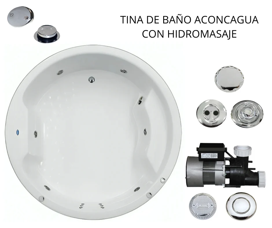 TINA ACONCAGUA CON/SIN HIDROMASAJE Blanco FORMACRYL