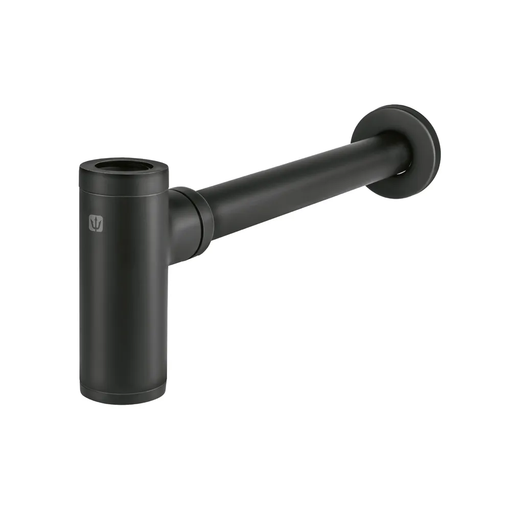 48269 Céspol de bote minimalista 1 1/4', negro, para lavabo, Foset