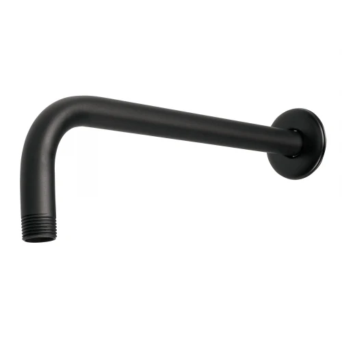Brazo recto con chapetón para regadera, 30 cm, negro mate 47649 BCH-600M Foset