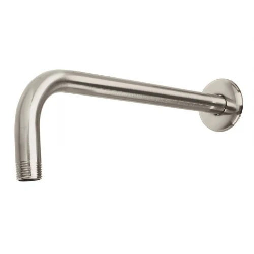 Brazo recto con chapetón para regadera, 30 cm, satín, Foset 47648 BCH-600N