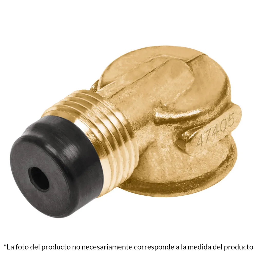 Codo para estufa 90∞ de latón de 3/8 x 1/2", Foset