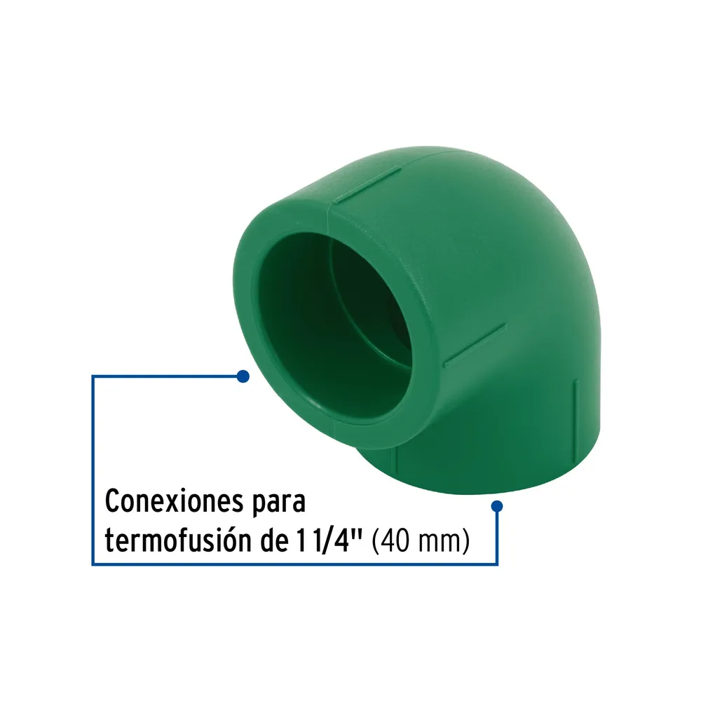 Codo 90∞ PPR, 1-1/4", Foset