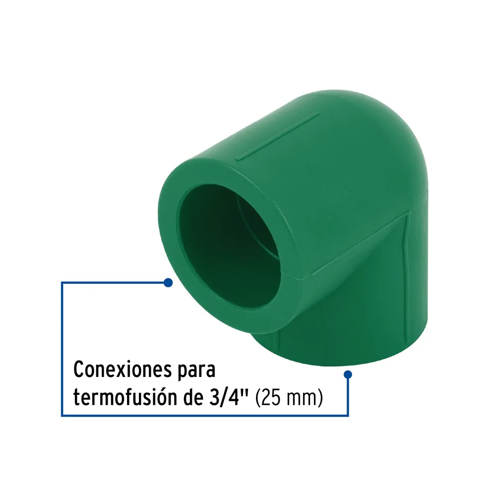 Codo 90∞ PPR, 3/4", Foset