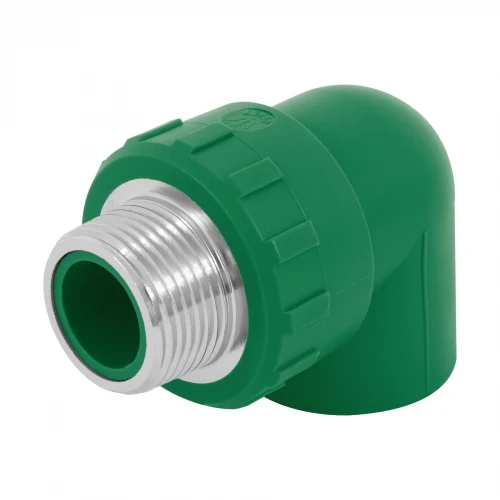 Codo 90° PPR,  1', rosca macho con inserto metálico, Foset 49857 CV-513