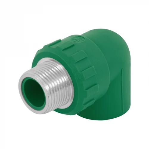Codo 90° PPR,  3/4', rosca macho con inserto metálico, Foset 49856 CV-512