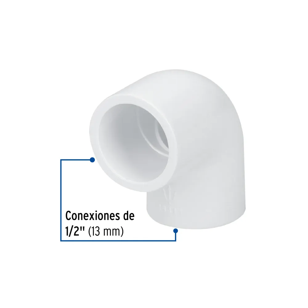 Codo 90 de pvc de 1/2", foset PVC-561