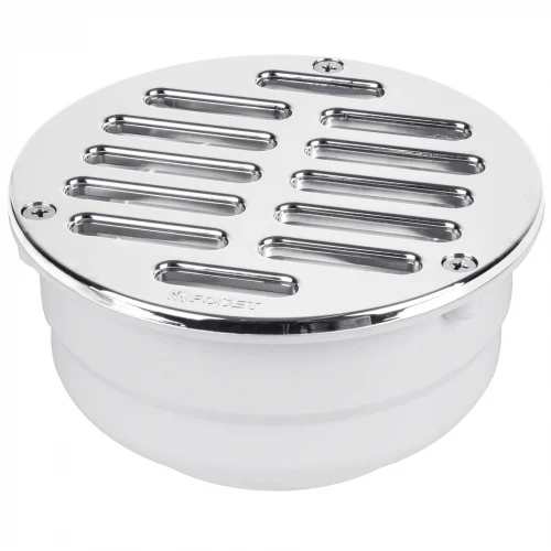 Coladera de ABS con rejilla cromada 5', con tornillos, Foset 46023 COL-52