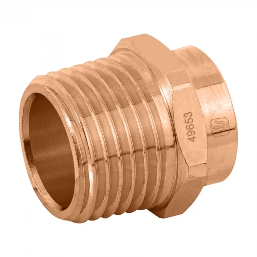 Conector de cobre, rosca exterior 1/2', Foset 49653 CC-611