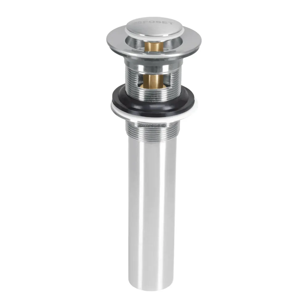 Contra p/lavabo con rebosadero, sistema push, satín, 1-1/4' 45283 Foset