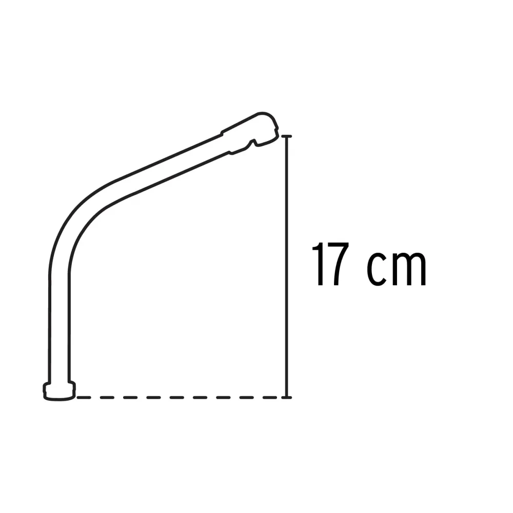 Cuello curvo para mezcladora de fregadero, cromo, Aqua Foset