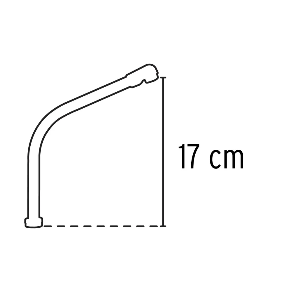 Cuello tipo bar para mezcladora de lavabo, negro mate, Aqua Foset