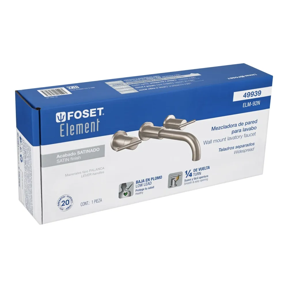 Foset ELM-92N Mezcladora de 8', la pared, satín, Element