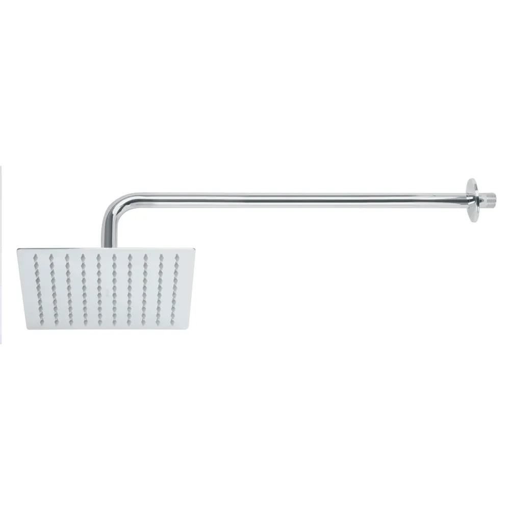 Foset R-308 Regadera acero inoxidable, 8', con brazo, cromado, Riviera