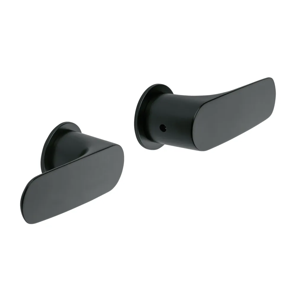 Juego manerales palanca para regadera, negro, FOSET RIVIERA