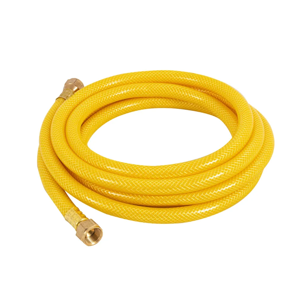 Manguera para gas 3/8" flexible amarilla de 3 m, c/conexión Foset MGA-30
