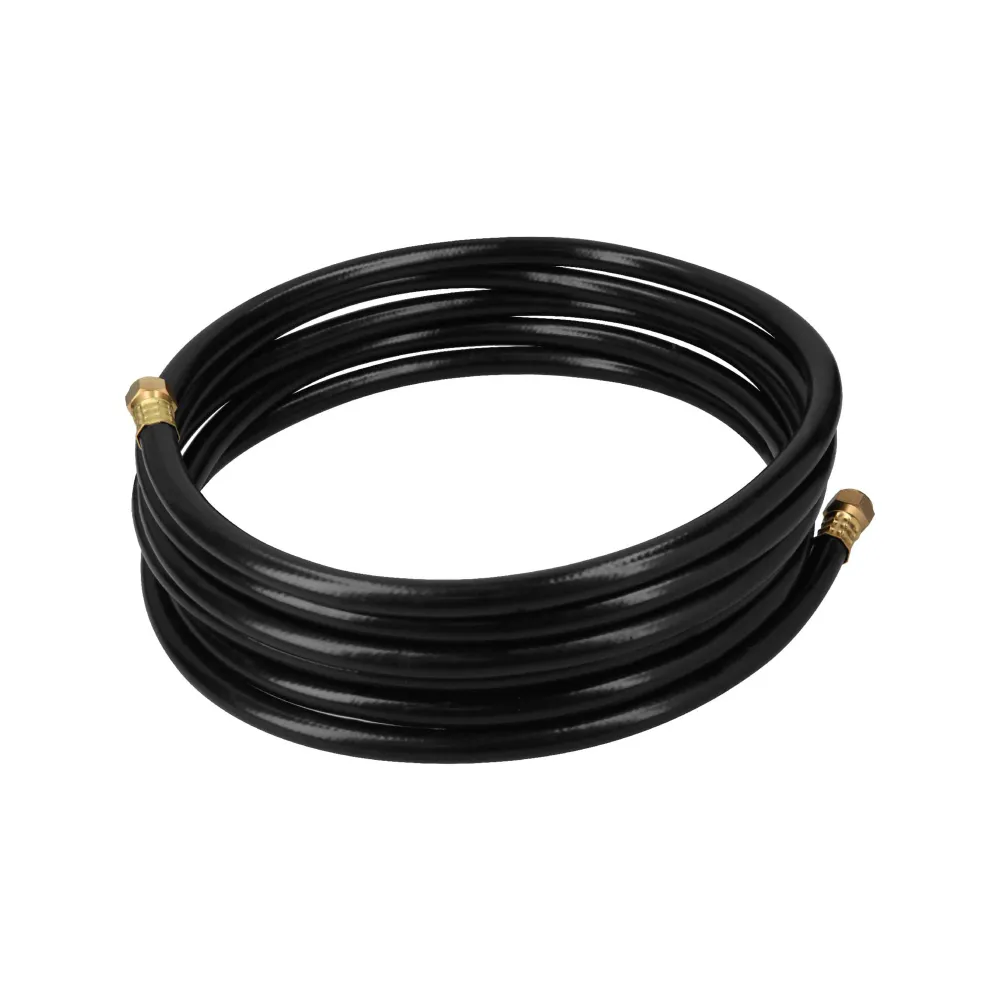 Manguera para gas, pvc negra, 3/8"x5 m, c/conexión, foset MGAN-50