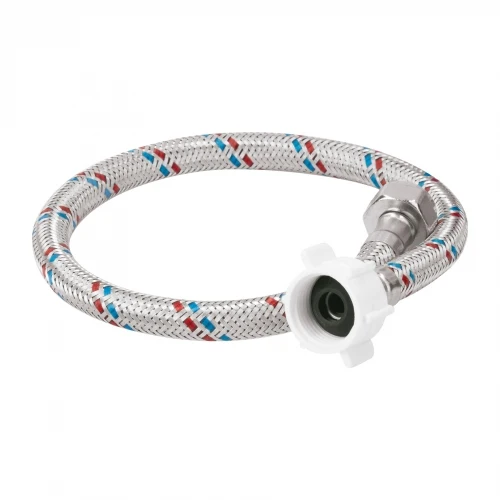 Manguera p/WC, aluminio, 1/2'x7/8', 50cm, plást/metal, Basic 49593 FWC-P50P Foset