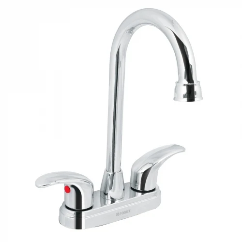 Mezcladora cromo 4' para lavabo, cuello bar, palanca, Aqua 49691 AQM-62 Foset