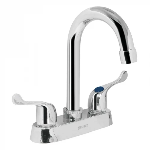 Mezcladora 4' para lavabo, cuello bar, manerales palanca 49280 M-060P Foset