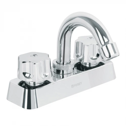 Mezcladora plástica 4' para lavabo, cuello curvo, hex Basic 49282 MP-050 Foset
