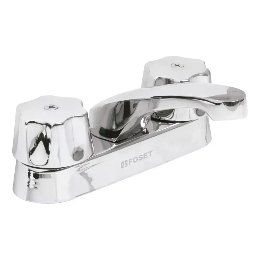 Mezcladora plástica 4" para lavabo, manerales hex basic FOSET MP-048