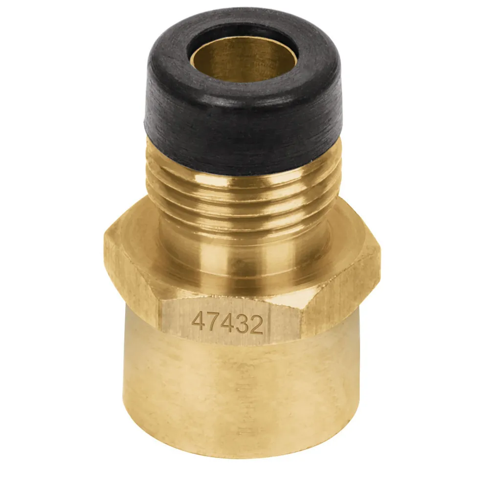 Niple campana de latón de 1/2" X 1/2", Foset