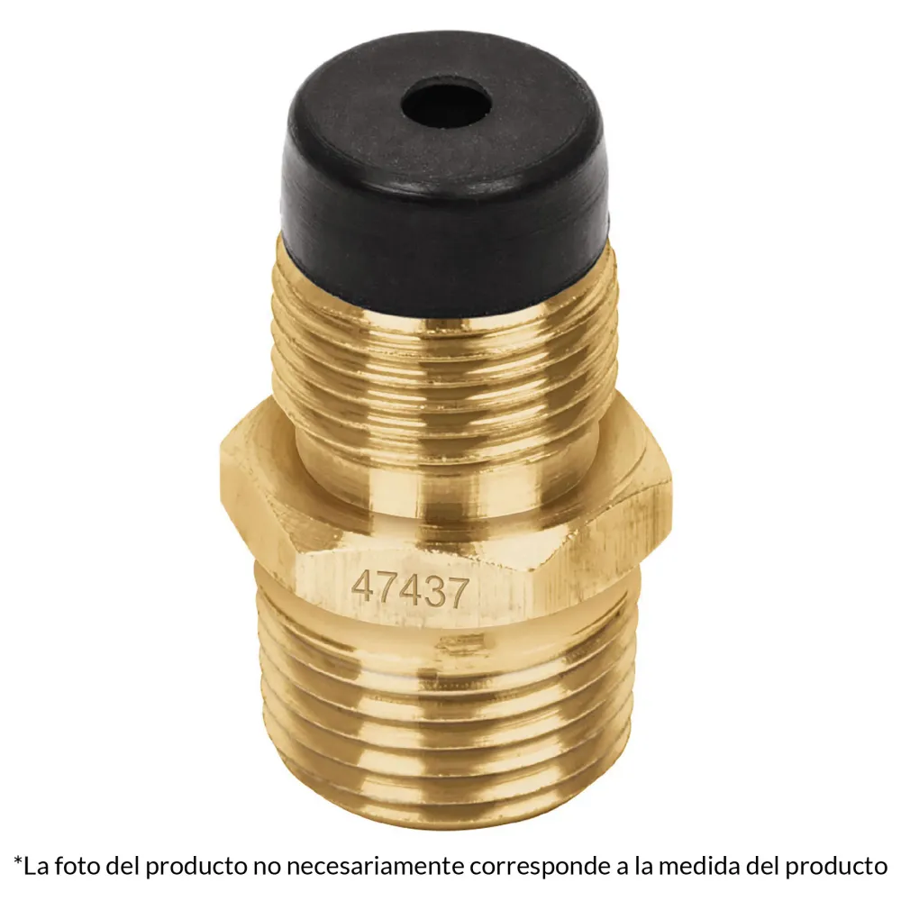 Niple terminal de latón de 3/8" X 1/2", Foset