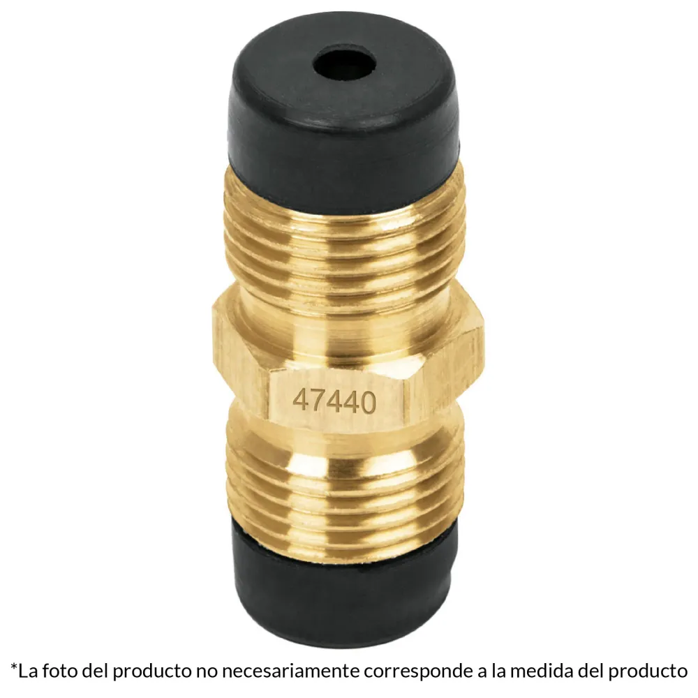 Niple unión de latón de 3/8" X 3/8", Foset