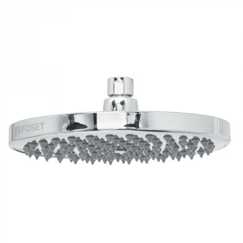 Regadera cromo 8' plato redondo, sin brazo, Foset Element 49583 R-208S