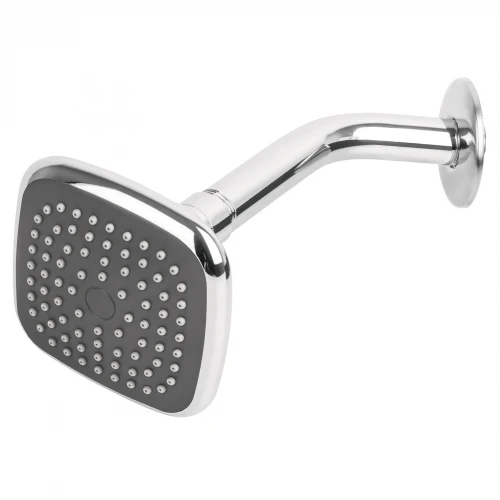 Regadera cuadrada 3-3/4' brazo y chapetón de acero, Basic 45065 R-401 Foset