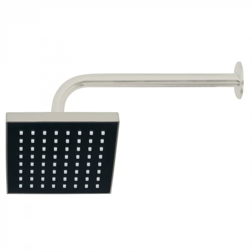 Regadera cuadrada ABS 6' acabado satín con brazo, Foset 46740 R-404N