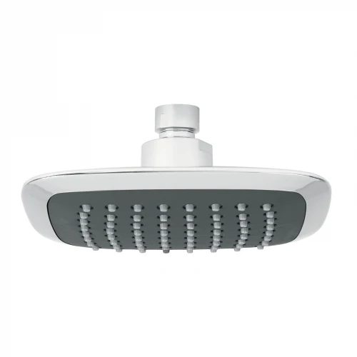 Regadera cuadrada plato ancho 6' gris-cromo, sin brazo, Aero 49454 R-510S Foset