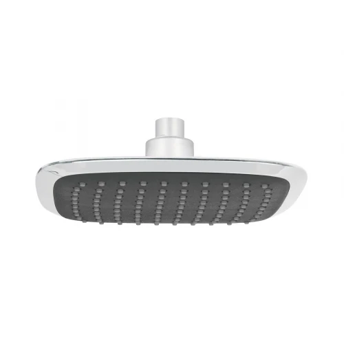 Regadera cuadrada plato ancho 8' gris-cromo, sin brazo, Aero 49453 R-511S Foset
