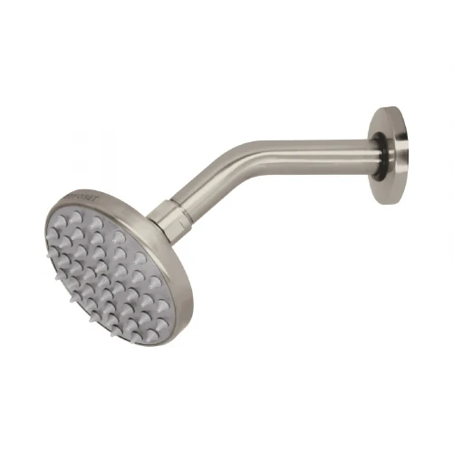 Regadera satín 4' plato redondo, con brazo, Foset Element 45575 R-204N