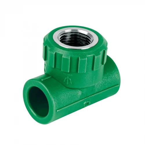 Tee hembra de PPR 1/2' con inserto metálico, Foset 49839 CV-701